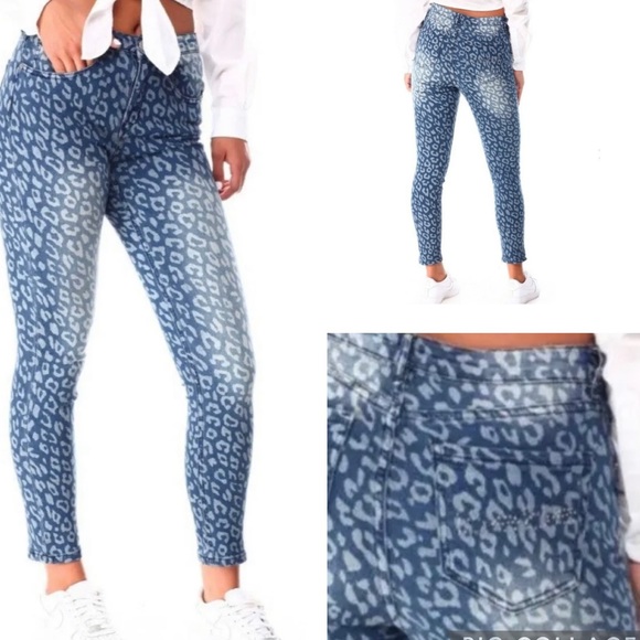 bebe Denim - NWT! bebe Indigo Leopard Wash Skinny Jeans (size 29)